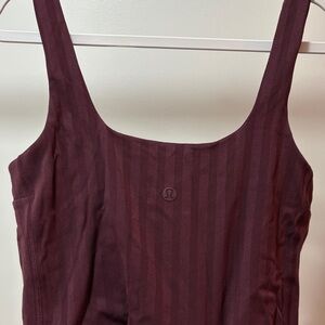 Lululemon Wunder Under Cropped Tank Top Light Support, C/D Cup *Tonal Stripe